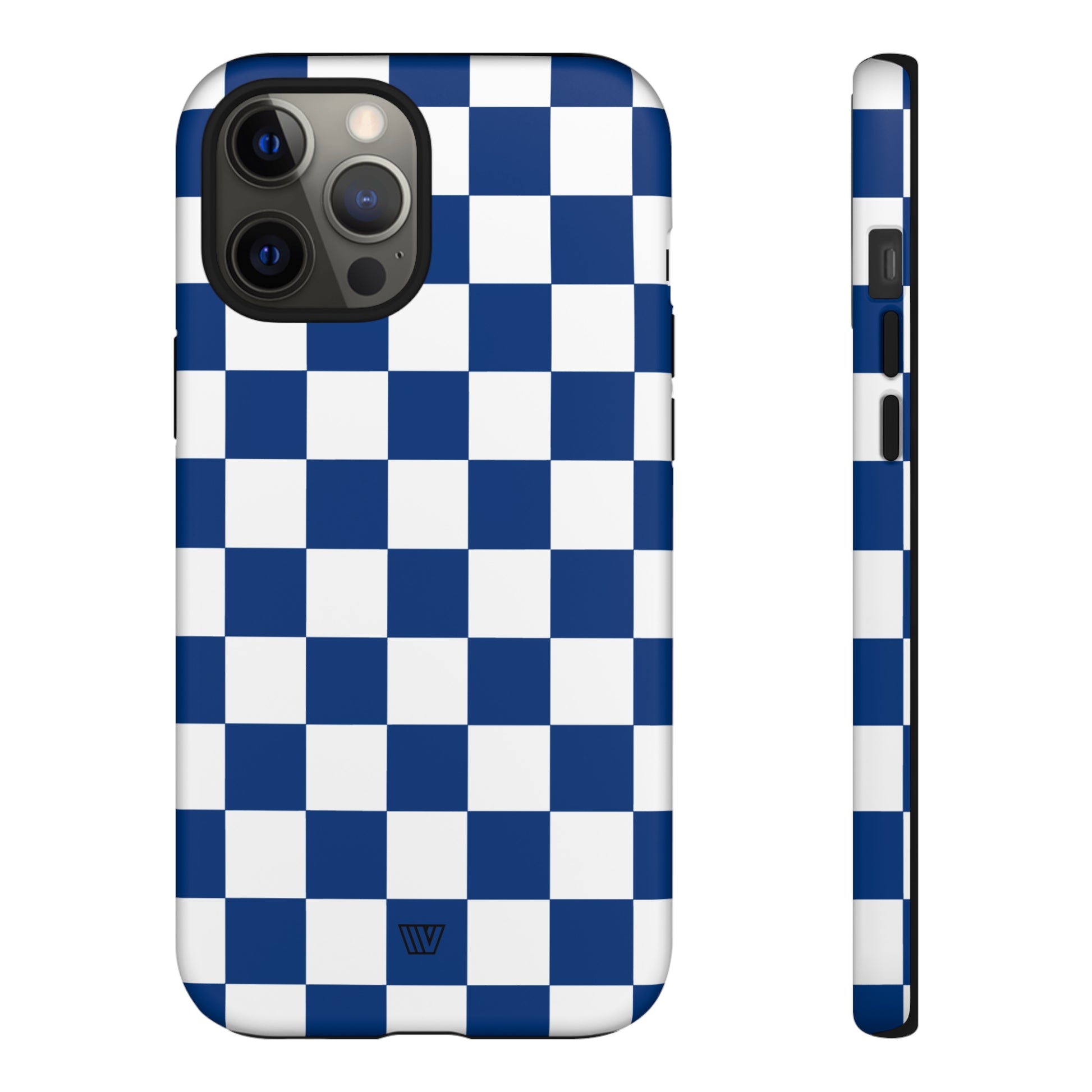 BLUE WHITE CHECKERBOARD | Tough Phone Case - Trovvve