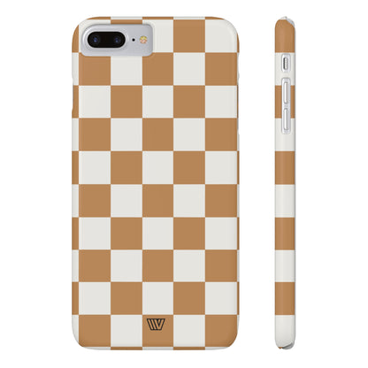 CHESTNUT CHECKERBOARD | Slim iPhone Case - Trovvve