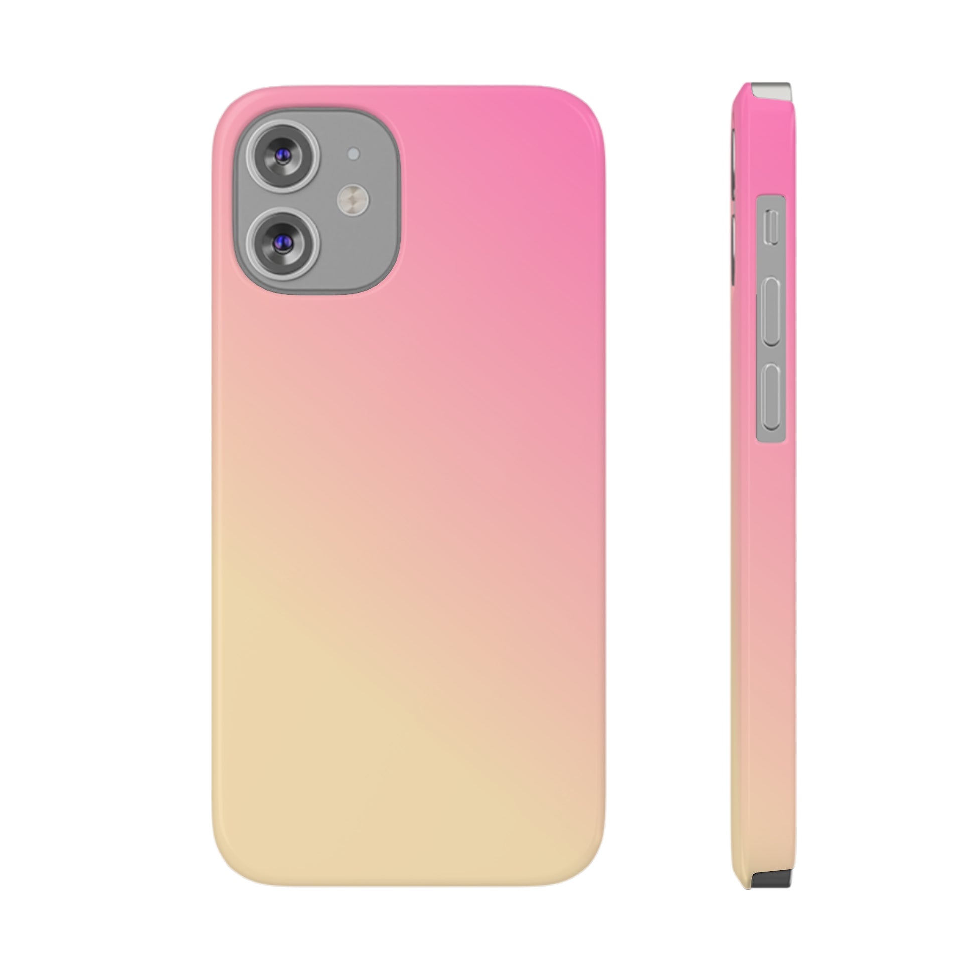 PINK YELLOW GRADIENT | Slim iPhone Case - Trovvve