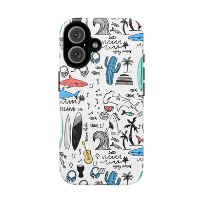 DOODLE BEACH PARTY | Tough Phone Case