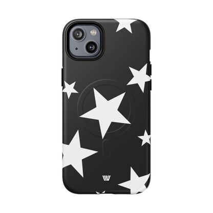 JET BLACK BOLD STARS | MagSafe Tough iPhone Case