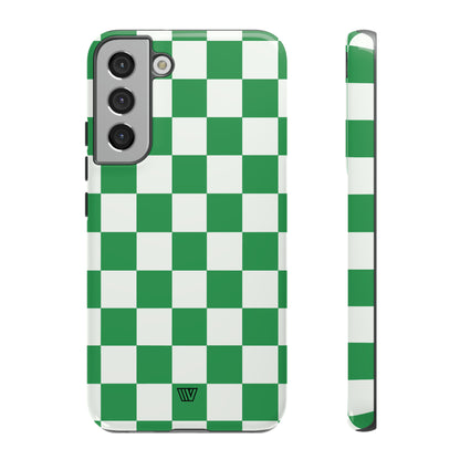 GREEN WHITE CHECKERBOARD | Tough Phone Case - Trovvve