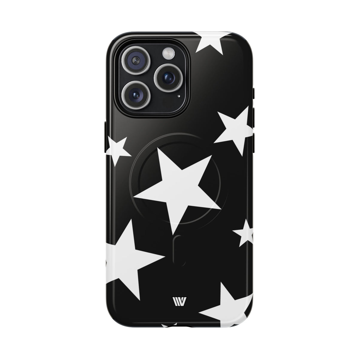 JET BLACK BOLD STARS | MagSafe Tough iPhone Case