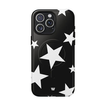 JET BLACK BOLD STARS | MagSafe Tough iPhone Case