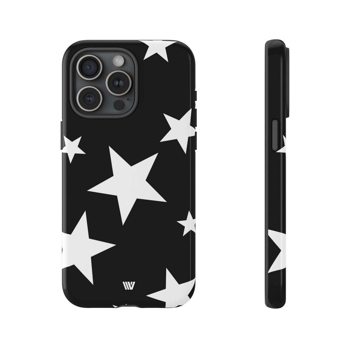 JET BLACK BOLD STARS | Tough Phone Case