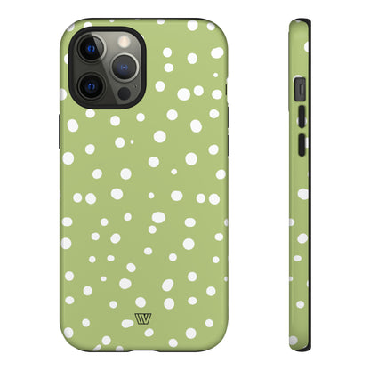 PALE OLIVE DOTS | Tough Phone Case - Trovvve