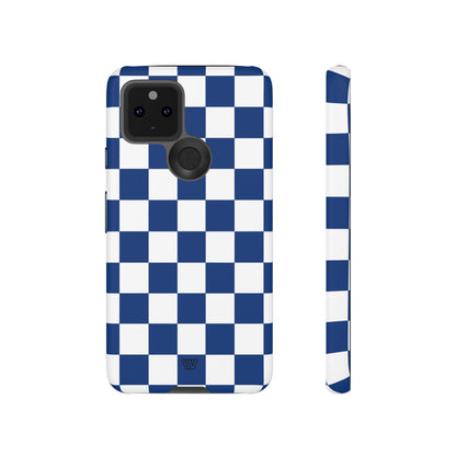 BLUE WHITE CHECKERBOARD | Tough Phone Case - Trovvve