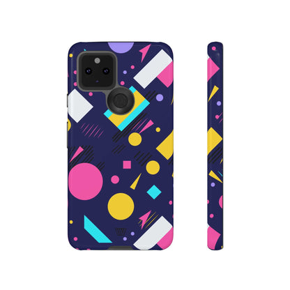 80s / 90s RETRO PATTERN DARK | Tough Phone Case