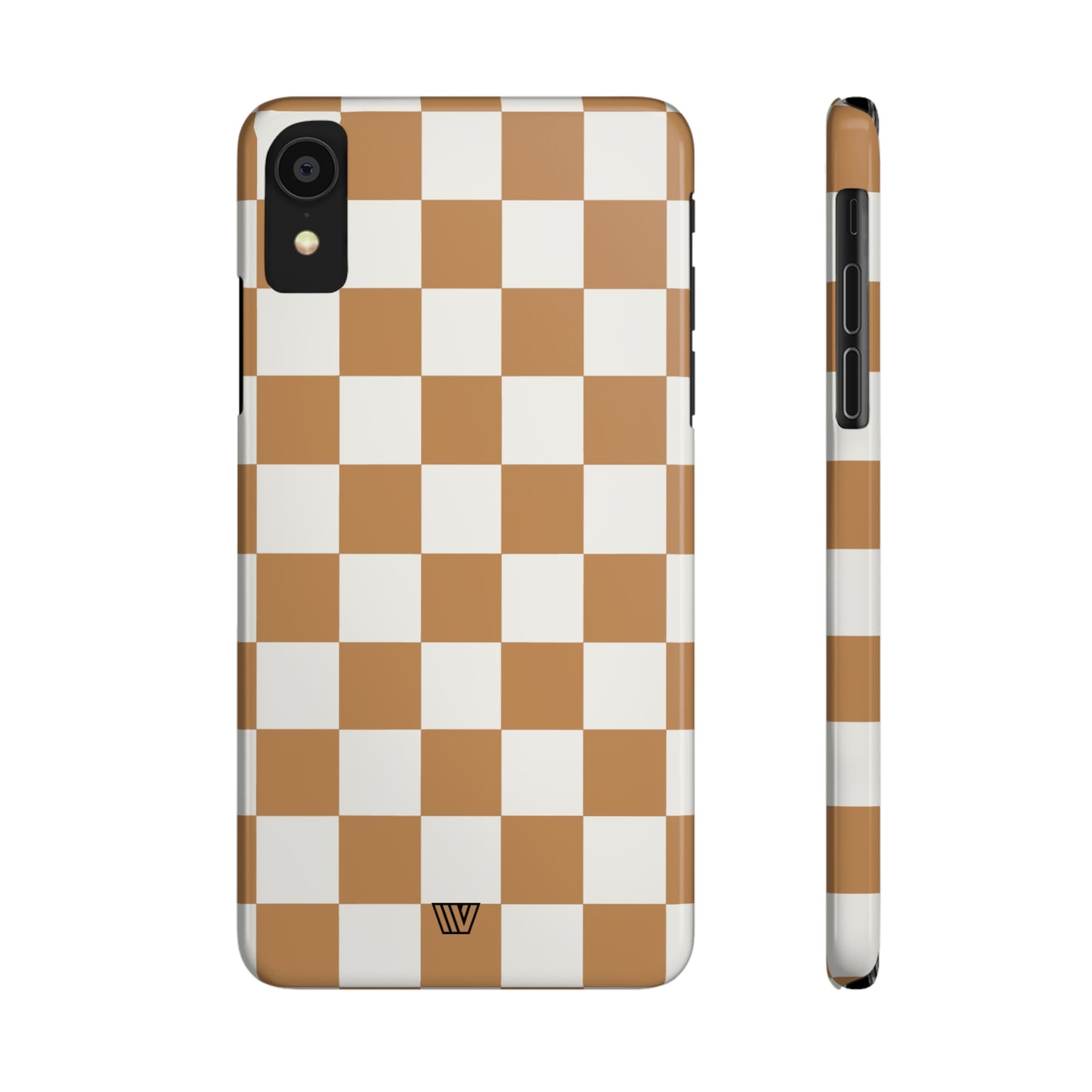 CHESTNUT CHECKERBOARD | Slim iPhone Case - Trovvve