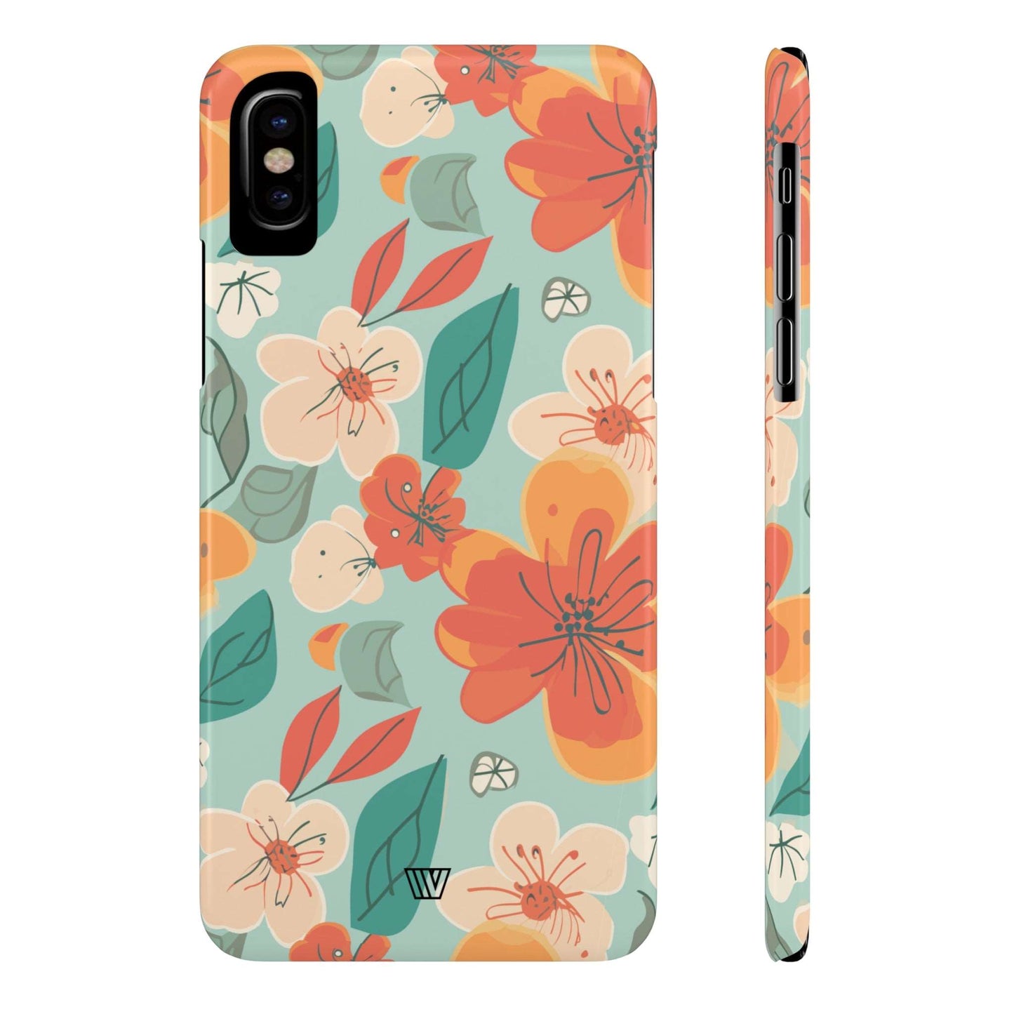 BLOOD ORANGE FLOWERS | Slim iPhone Case