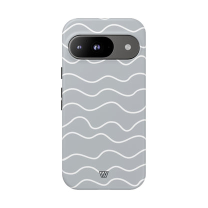 Gray Waves Tough Phone Case – Google Pixel 9, Matte
