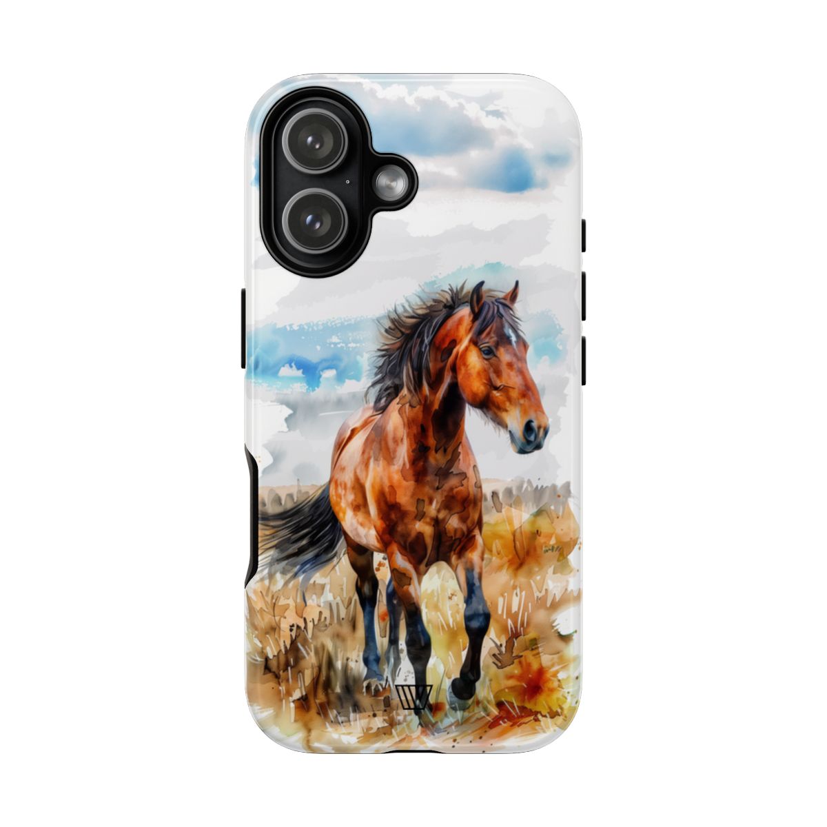 Watercolor Horse Tough Phone Case – iPhone 17, Glossy