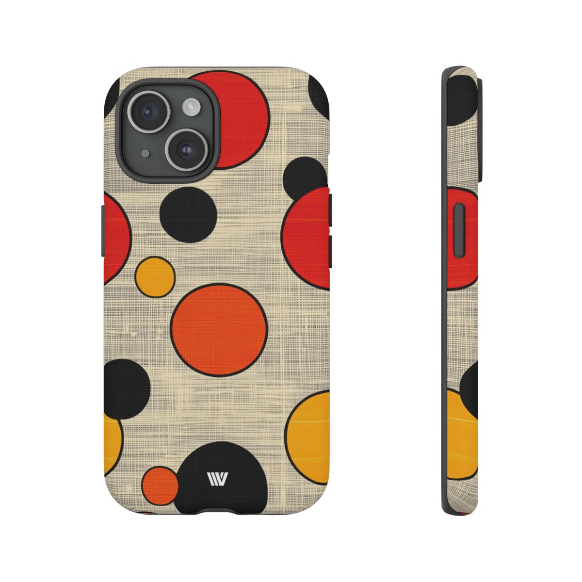 Mid-Century Dots Tough Phone Case – iPhone 15, Matte