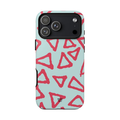 Triangle Doodle Tough Phone Case – iPhone 17 Pro Max, Glossy