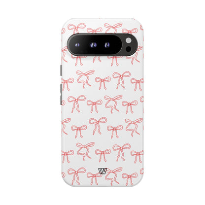 Red Ribbon Charm Tough Phone Case – Google Pixel 9 Pro XL, Glossy