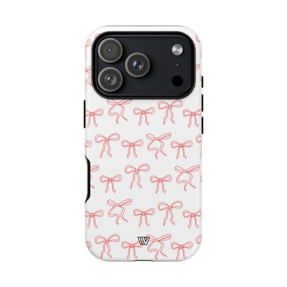 Red Ribbon Charm Tough Phone Case – iPhone 17 Pro, Matte