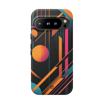 Bold Retro Lines Tough Phone Case – Google Pixel 9 Pro, Matte