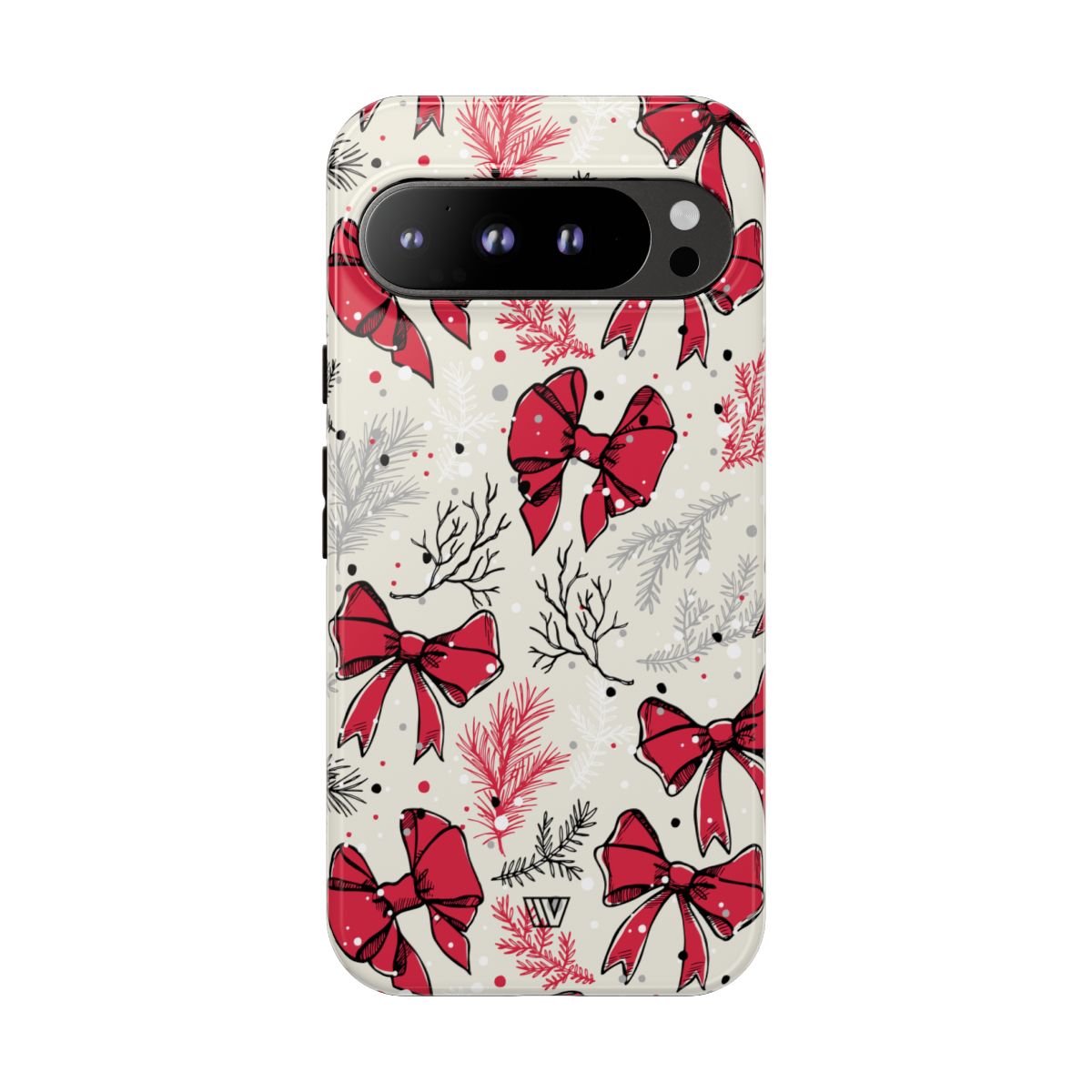 Winter Bows Tough Phone Case – Google Pixel 9 Pro XL, Glossy
