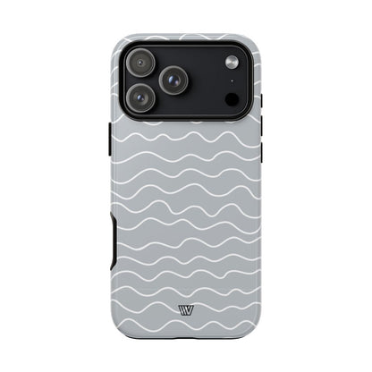 GRAY WAVES | Tough Phone Case