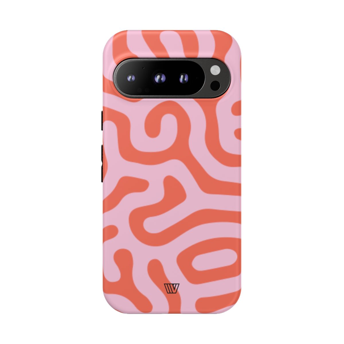 Coral Organic Lines Tough Phone Case – Google Pixel 9 Pro, Matte