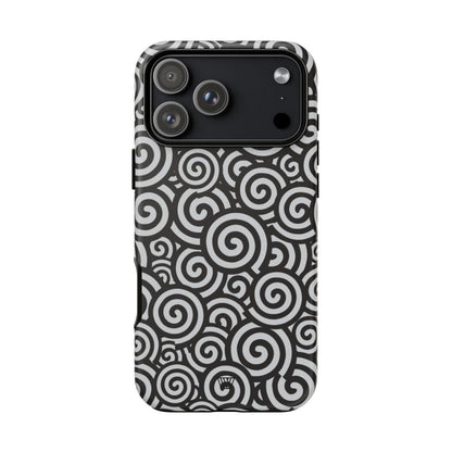 Abstract Sprial Tough Phone Case – iPhone 18 Pro Max, Matte
