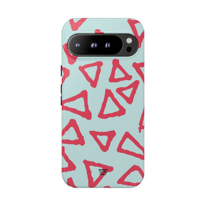 Triangle Doodle Tough Phone Case – Google Pixel 9 Pro XL, Glossy