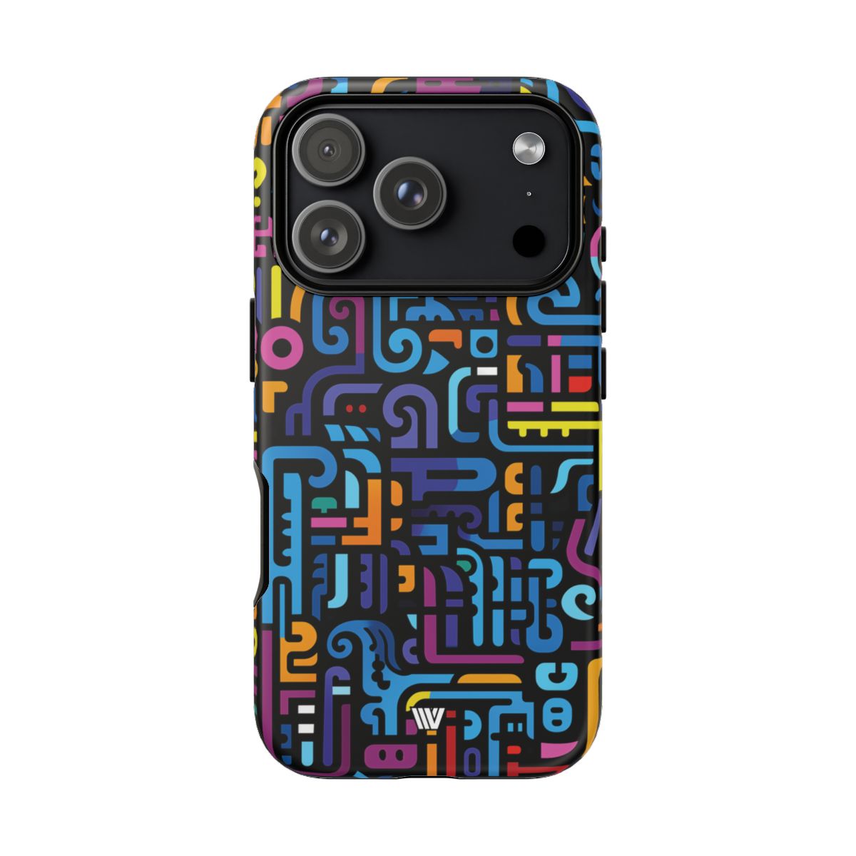 Neon Glyphs Tough Phone Case – iPhone 18 Pro, Matte
