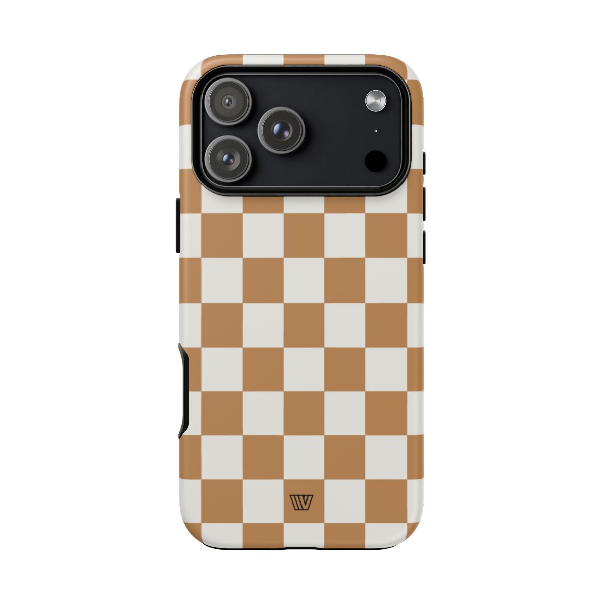 Chestnut Checkerboard Tough Phone Case – iPhone 18 Pro Max, Matte