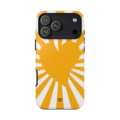 Heart Sun Rays Tough Phone Case – iPhone 17 Pro Max, Glossy