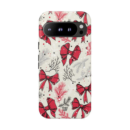 Winter Bows Tough Phone Case – Google Pixel 9 Pro, Matte