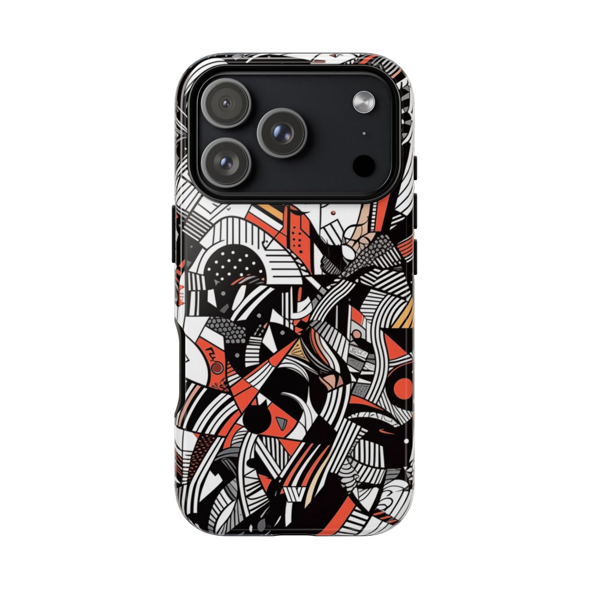 Abstract Doodle #3 Tough Phone Case – iPhone 18 Pro, Glossy