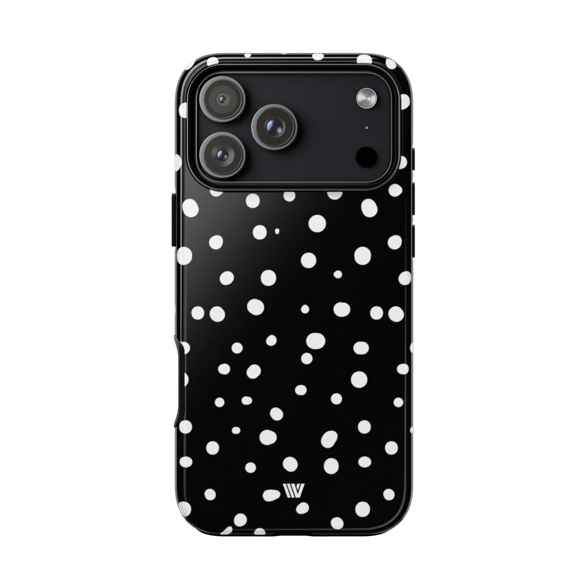 Black and White Dots Tough Phone Case – iPhone 18 Pro Max, Glossy