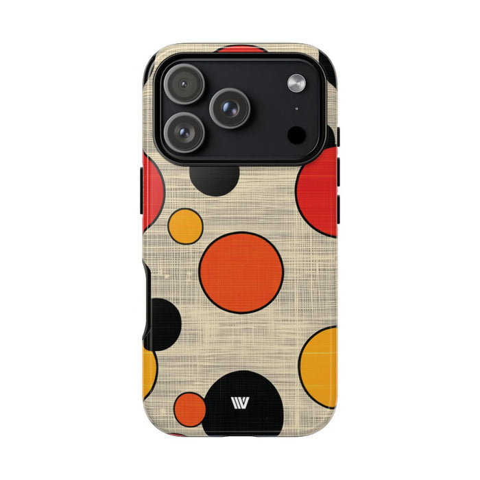 Mid-Century Dots Tough Phone Case – iPhone 18 Pro, Glossy