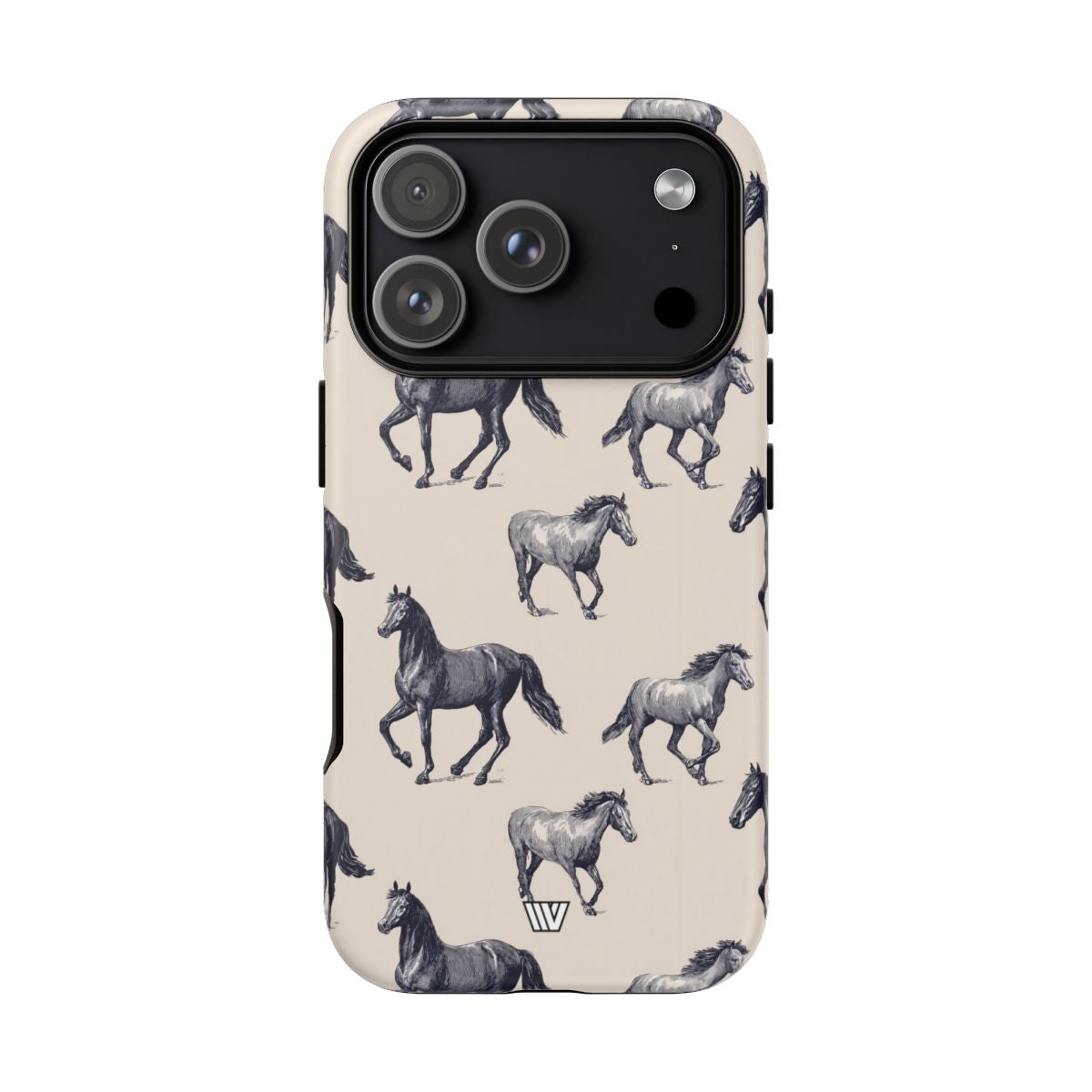 Horse Sketches Tough Phone Case – iPhone 17 Pro, Matte
