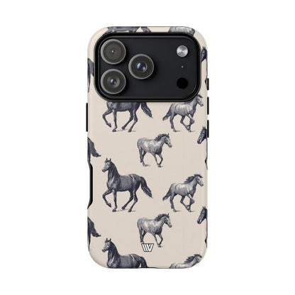 Horse Sketches Tough Phone Case – iPhone 17 Pro, Matte