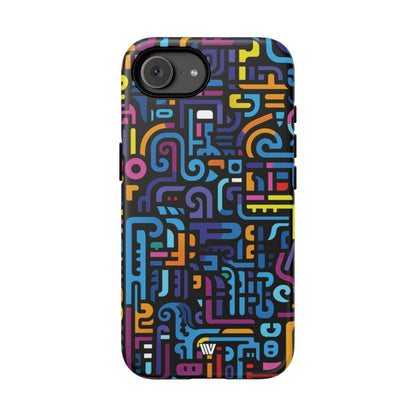 Neon Glyphs Tough Phone Case – iPhone 17e, Matte