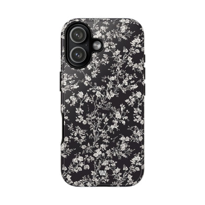 Inked Petals Tough Phone Case – iPhone 17, Glossy