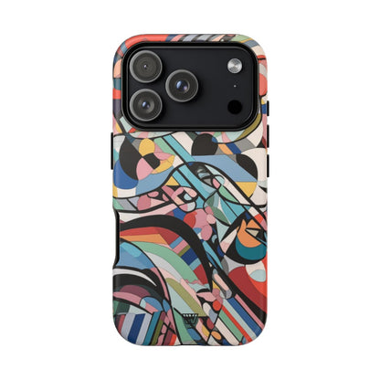 Abstract Mural Tough Phone Case – iPhone 18 Pro, Matte