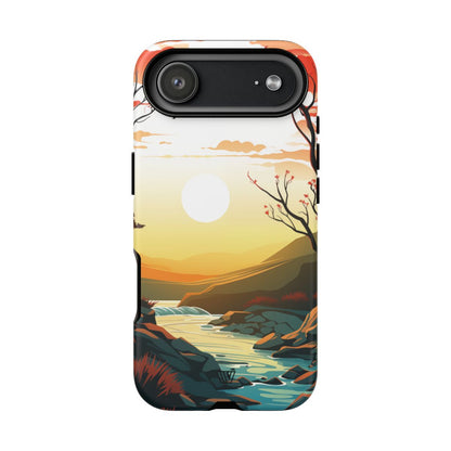 River Sunset Tough Phone Case – iPhone 17 Air, Matte