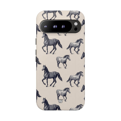 Horse Sketches Tough Phone Case – Google Pixel 9 Pro XL, Glossy