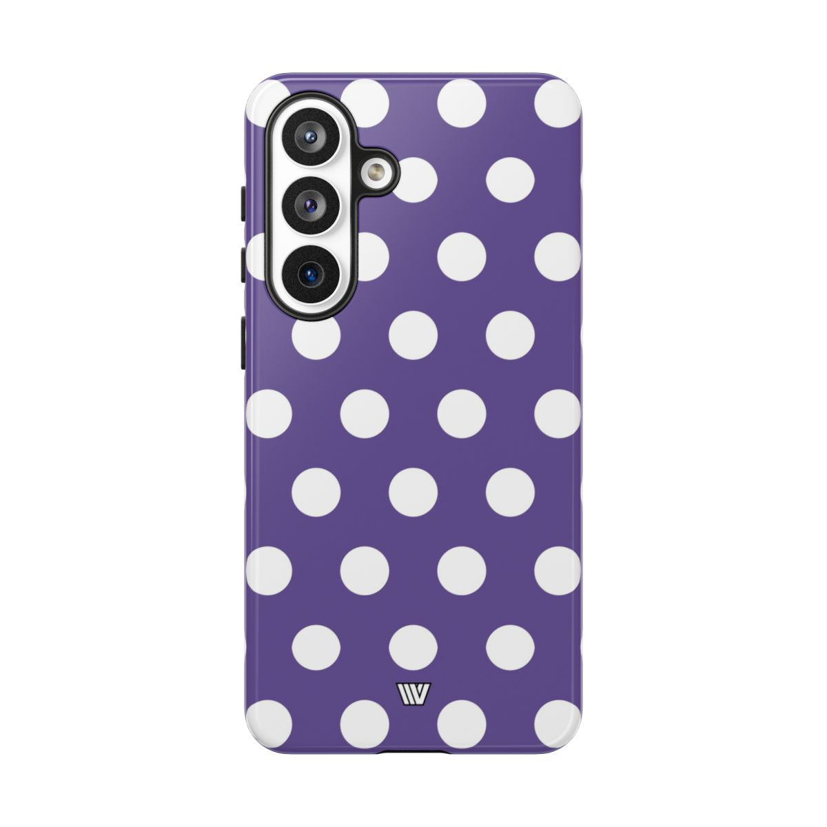 Purple Polka Dots Tough Phone Case – Samsung Galaxy S26 Plus, Glossy