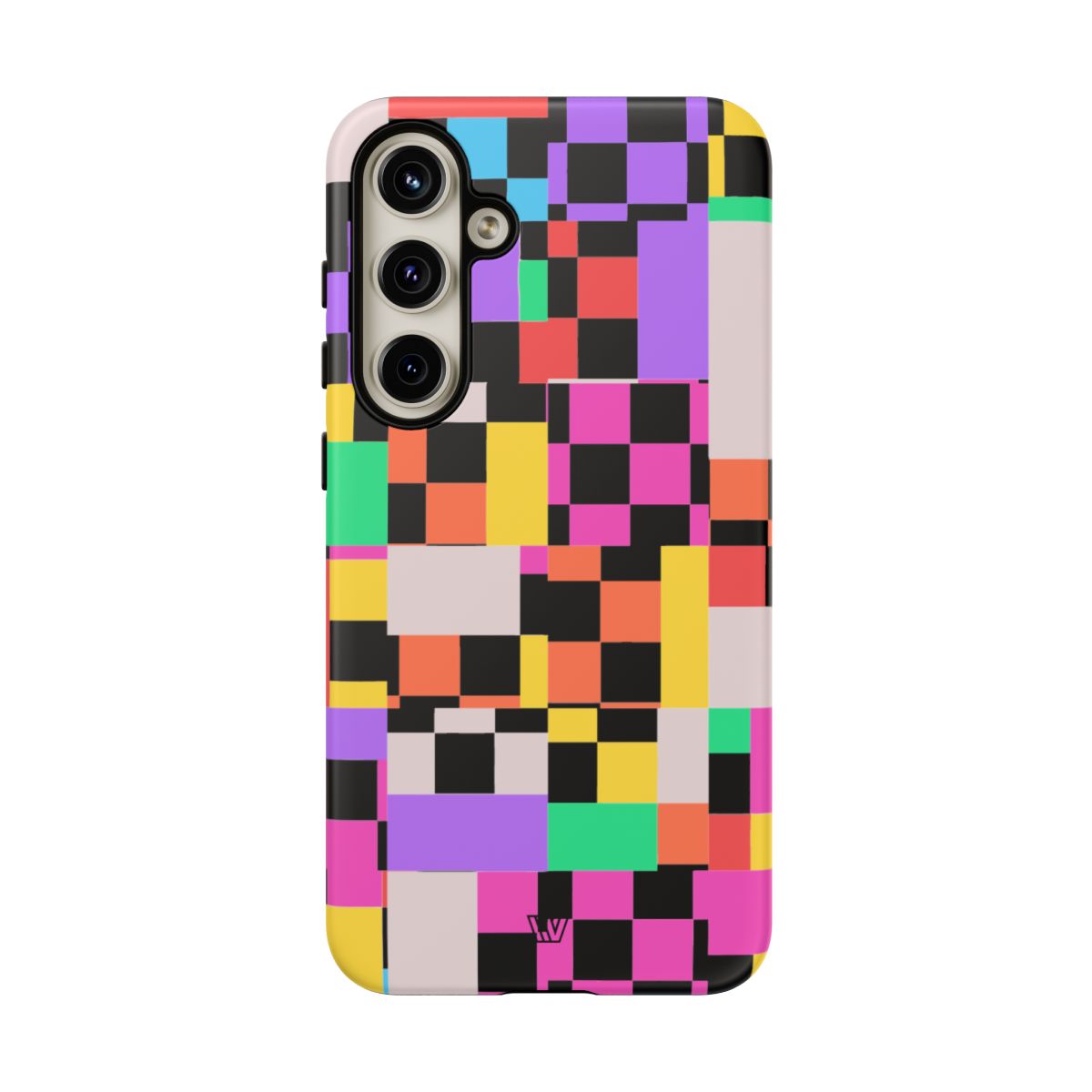 Mashed Up Checkerboard Tough Phone Case – Samsung Galaxy S24 Plus, Matte