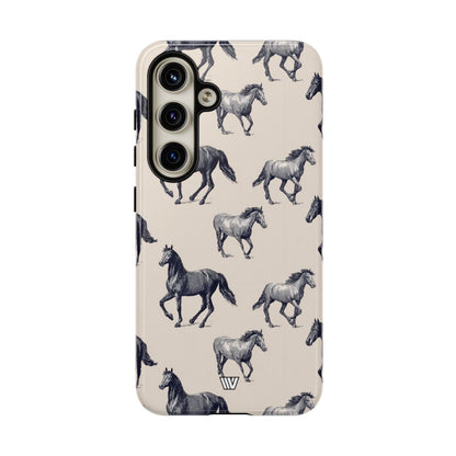 Horse Sketches Tough Phone Case – Samsung Galaxy S24, Glossy
