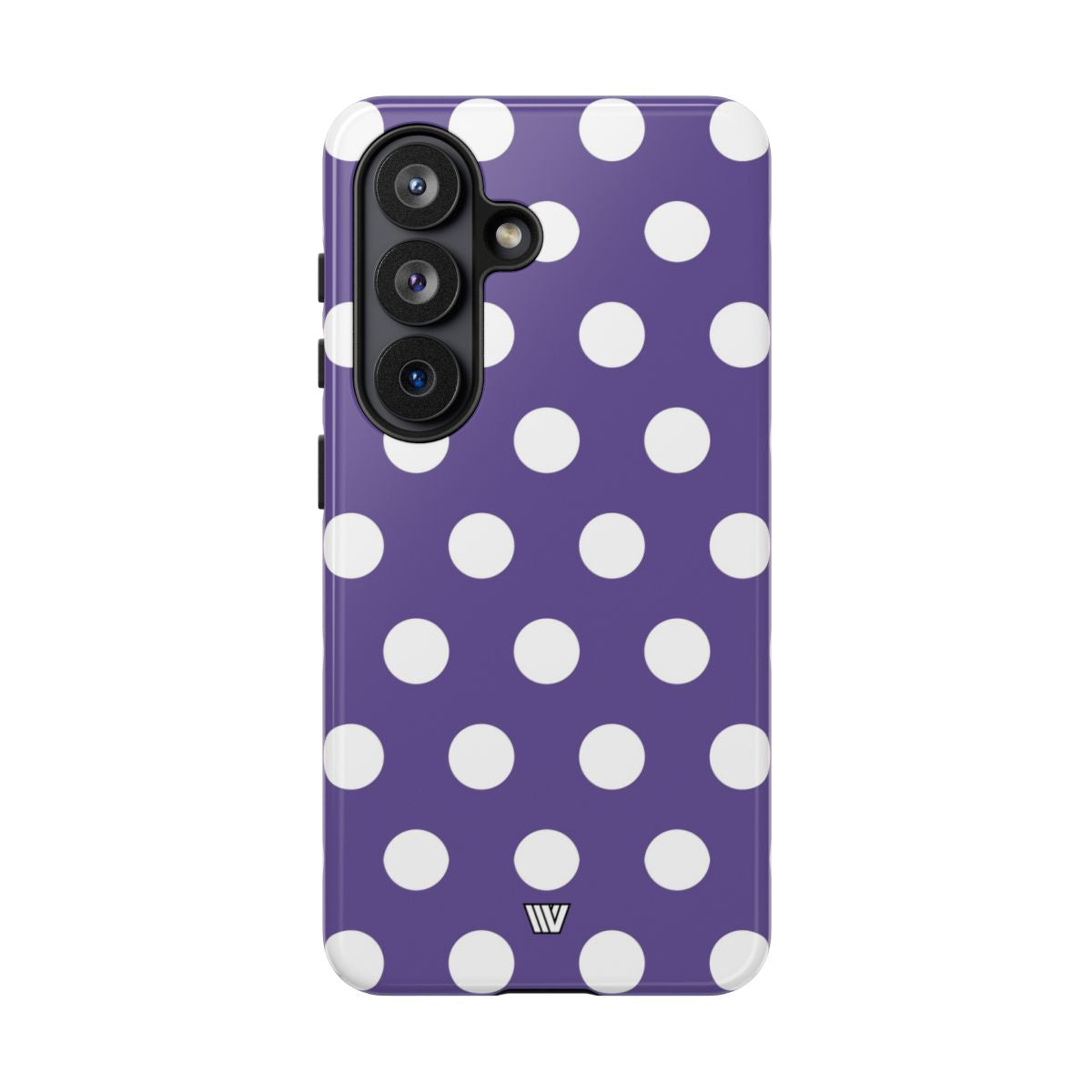 Purple Polka Dots Tough Phone Case – Samsung Galaxy S26, Glossy