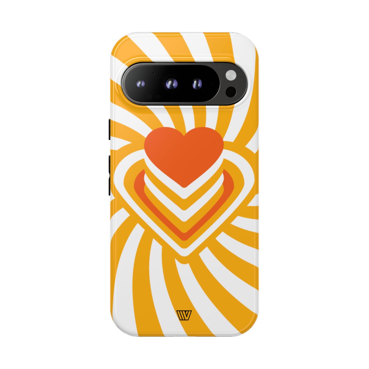 Heart Ray Stack Tough Phone Case – Google Pixel 9 Pro, Glossy