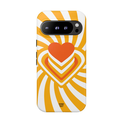 Heart Ray Stack Tough Phone Case – Google Pixel 9 Pro, Glossy