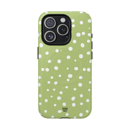 PALE OLIVE DOTS | MagSafe Tough iPhone Case