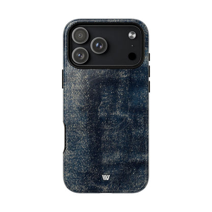 Faded Denim MagSafe Tough iPhone Case – iPhone 17 Pro Max, Glossy