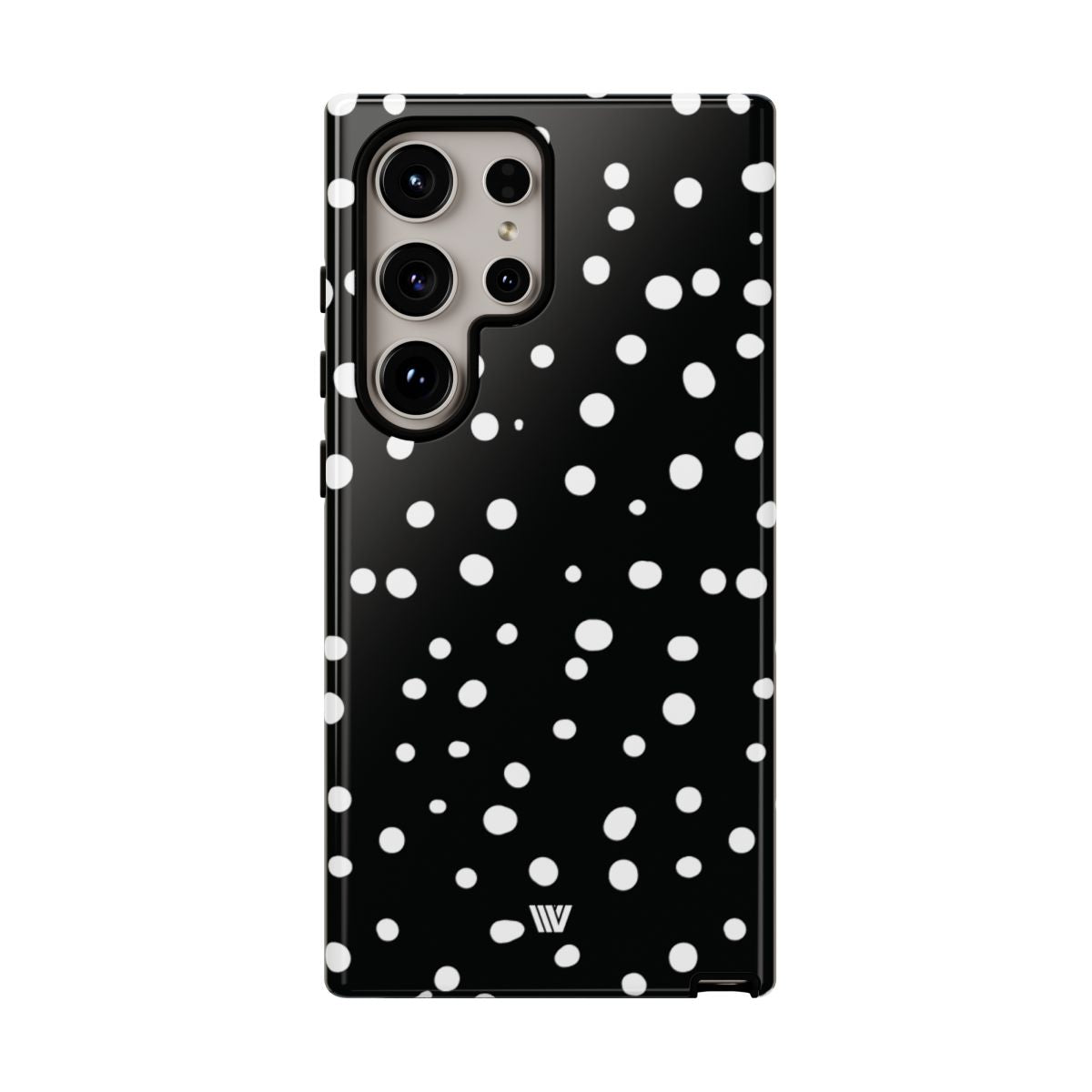 Black and White Dots Tough Phone Case – Samsung Galaxy S24 Ultra, Glossy