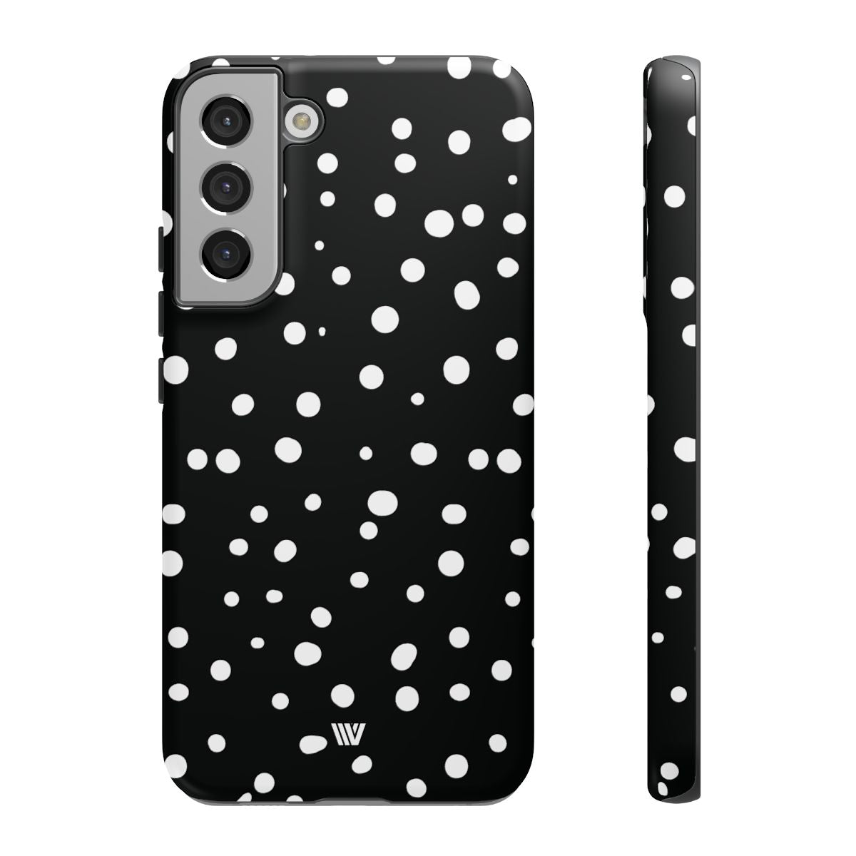 Black and White Dots Tough Phone Case – Samsung Galaxy S22 Plus, Matte